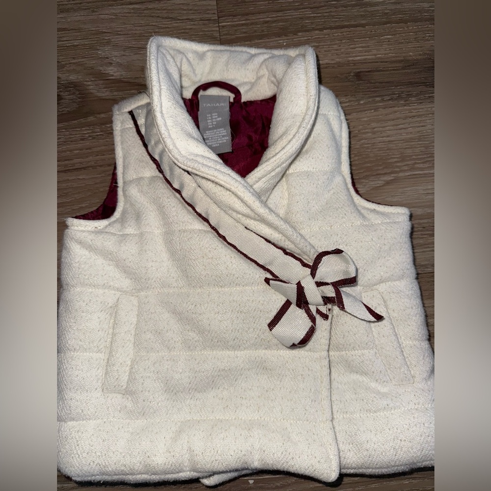 Tahari Burgundy and Gray Garment
